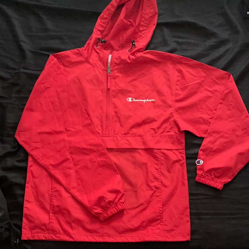 Champion Red Quarter Zip